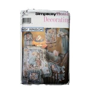 Vtg 90’s Daisy Kingdom Nursery Baby Room Simplicity Sewing Bedding Pattern 9680